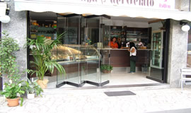 Saronno (Varese)-glass window display for an ice-cream shop